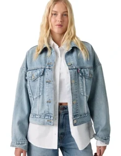 Levi's Loose Crop Trucker Jacket in Sunny Season