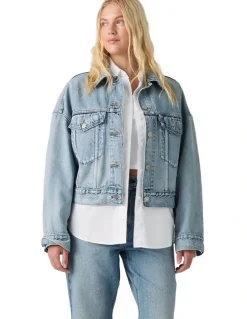 Levi's Loose Crop Trucker Jacket in Sunny Season