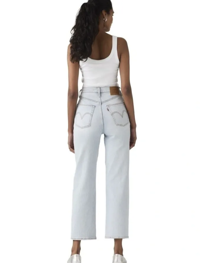 Levi's Ribcage Straight Ankle Jeans in Filter Her