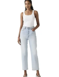 Levi's Ribcage Straight Ankle Jeans in Filter Her