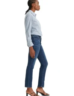 Levi's 314 Shaping Straight Jeans in Blue Wave Dark in Blue Wave Dark