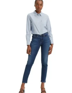 Levi's 314 Shaping Straight Jeans in Blue Wave Dark in Blue Wave Dark