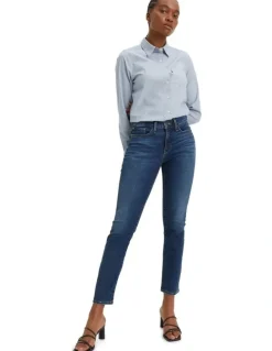 Levi's 314 Shaping Straight Jeans in Blue Wave Dark in Blue Wave Dark