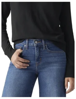 Levi's 318 Shaping Wide-Leg Jeans in Blue