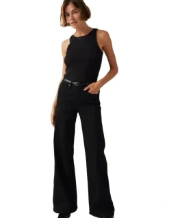 Levi's 318 Shaping Wide-Leg Jeans in Soft Black