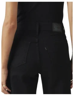 Levi's 318 Shaping Wide-Leg Jeans in Soft Black