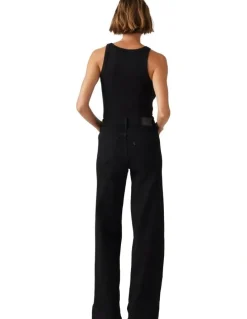 Levi's 318 Shaping Wide-Leg Jeans in Soft Black