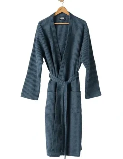 Linen House Keaton Bath Robe In Ocean