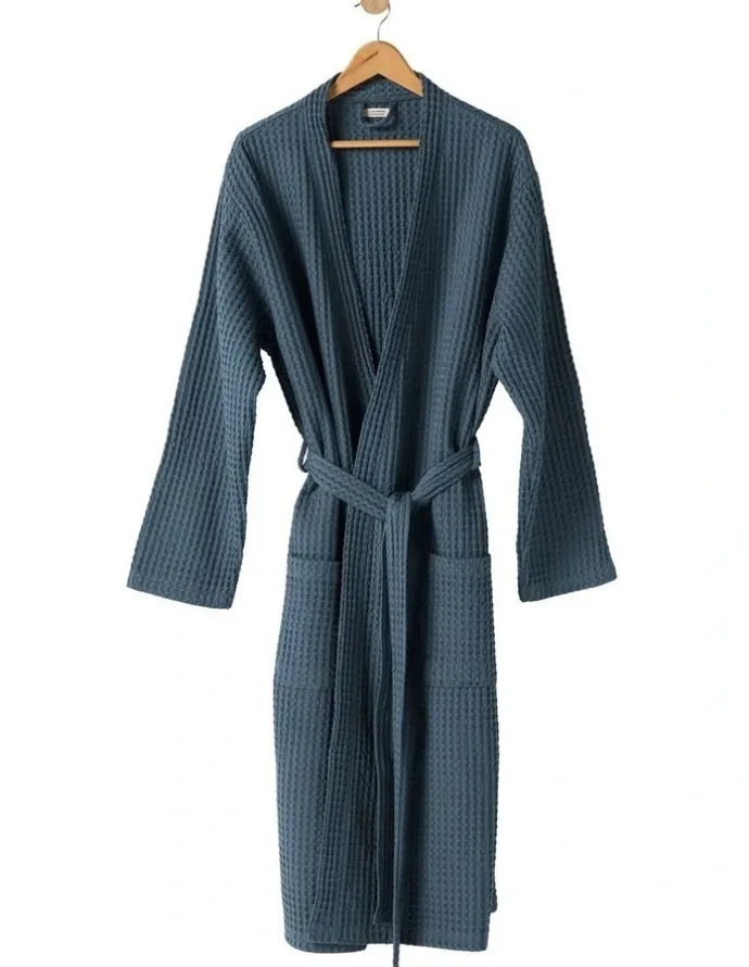 Linen House Keaton Bath Robe In Ocean