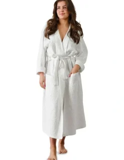 Linen House Keaton Robe in White