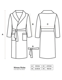 Linen House Nimes Bath Robe in Clay