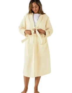 Linen House Nimes Bath Robe in Lemon