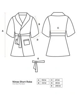 Linen House Nimes Short Robe in Natural