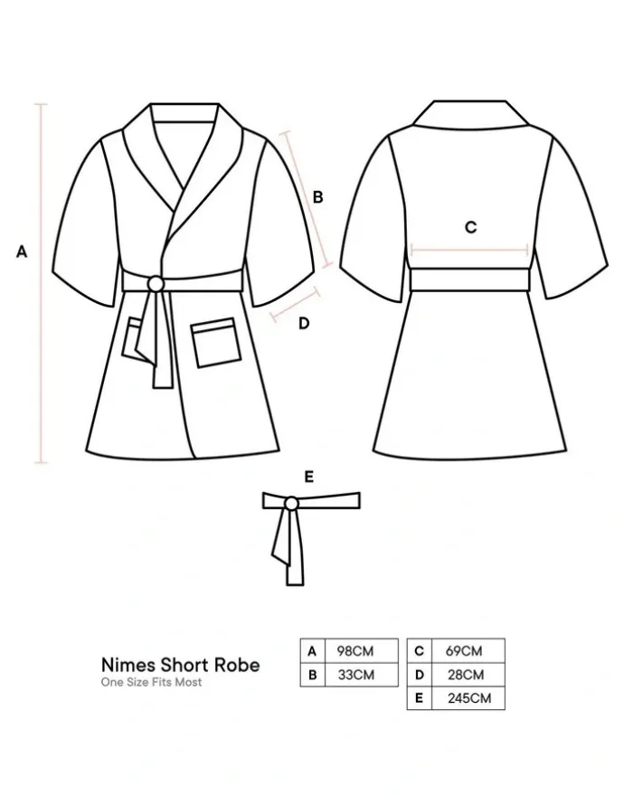 Linen House Nimes Short Robe in Natural