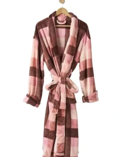 Linen House Plush Alec Robe in Plum