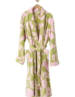 Linen House Plush Francesca Robe in Pear