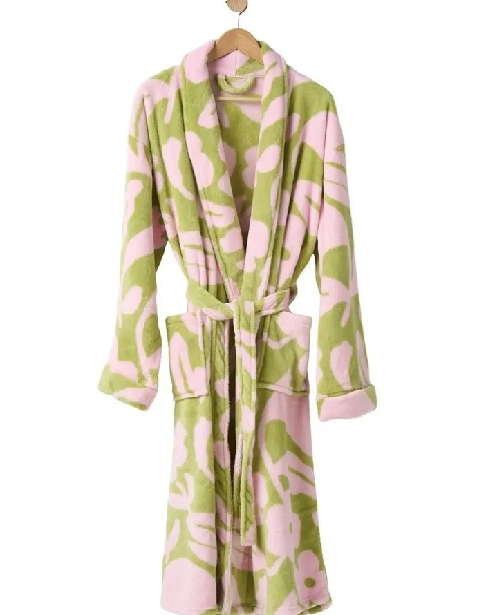Linen House Plush Francesca Robe in Pear