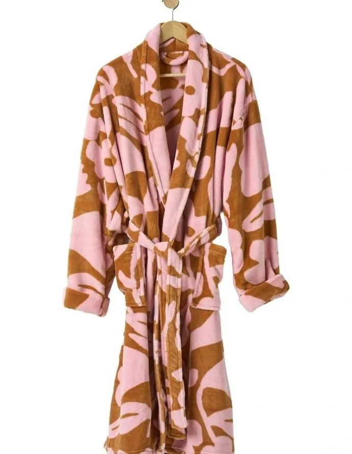 Linen House Plush Francesca Robe in Ginger