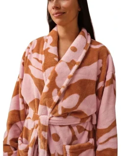 Linen House Plush Francesca Robe in Ginger