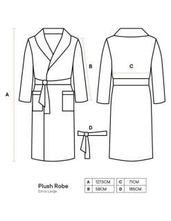 Linen House Plush Ocean City Robe in Cornflower