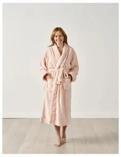 Linen House Plush Robe in Pink