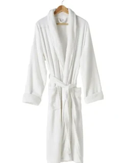 Linen House Plush Robe in White