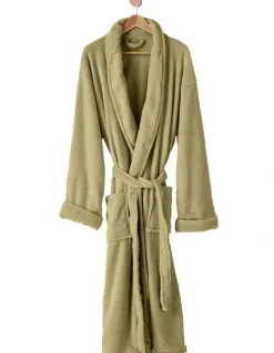 Linen House Plush Robe in Olive