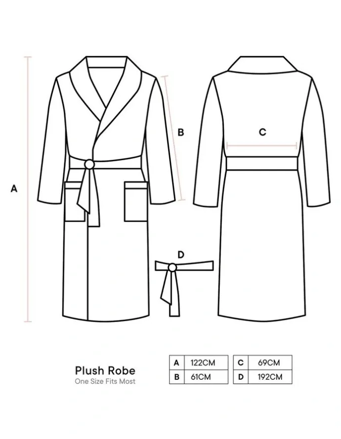 Linen House Plush Robe in Green