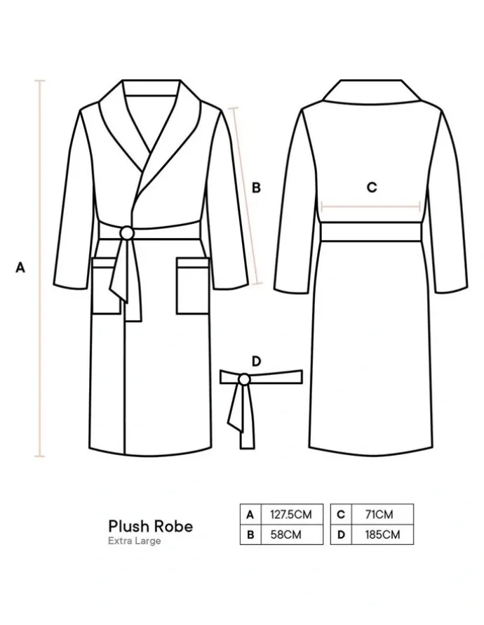 Linen House Plush Robe in Green