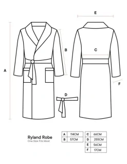 Linen House Ryland Robe in Grey