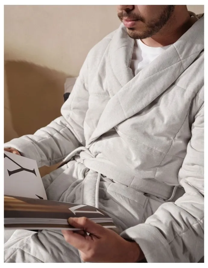 Linen House Ryland Robe in Grey