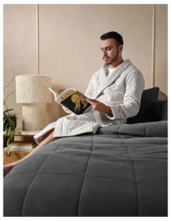 Linen House Ryland Robe in Grey