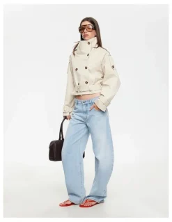 Lioness Blanc Cropped Trench