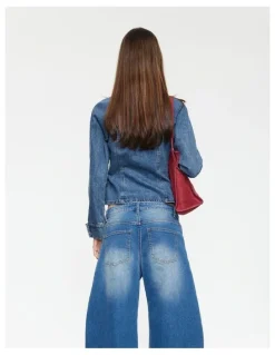 Lioness Form Jacket in Mid Blue Denim