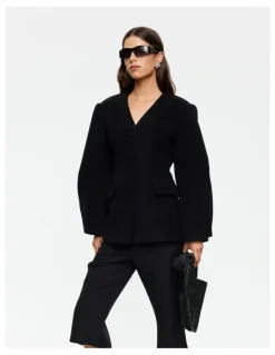 Lioness Heart Shaped Coat in Black
