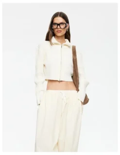 Lioness Priority Knit Cardigan in Cream