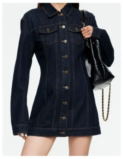 Lioness Rider Denim Mini Dress in Blue