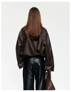 Lioness Shoreline Funnel Jacket in Brown