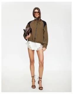 Lioness Shoreline Windbreaker Jacket in Brown