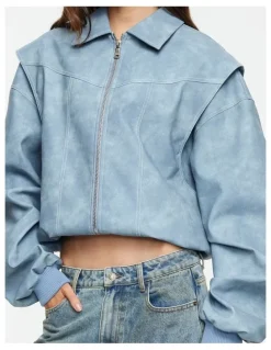 Lioness Vista Bomber Jacket in Blue