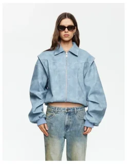 Lioness Vista Bomber Jacket in Blue