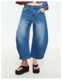 Lioness Horseshoe Cropped Jean in Indigo