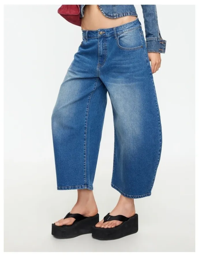 Lioness Horseshoe Cropped Jean in Indigo