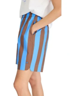 LMND Chiara Mid-Length Stripe Shorts in Multi