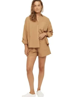 LMND Chiara Shorts in Toffee