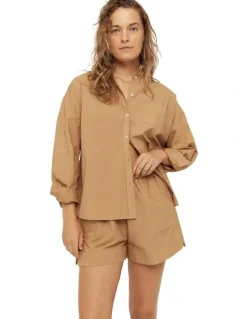 LMND Chiara Shorts in Toffee