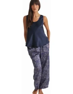 Love & Lustre Pure Mono Silk Camisole in Navy