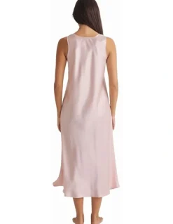 Love & Lustre Silk Long Mono Chemise in Blush