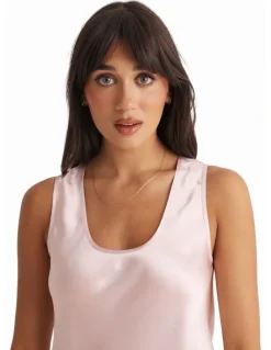 Love & Lustre Silk Long Mono Chemise in Blush