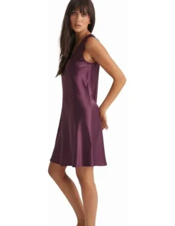 Love & Lustre Silk Mono Chemise in Merlot